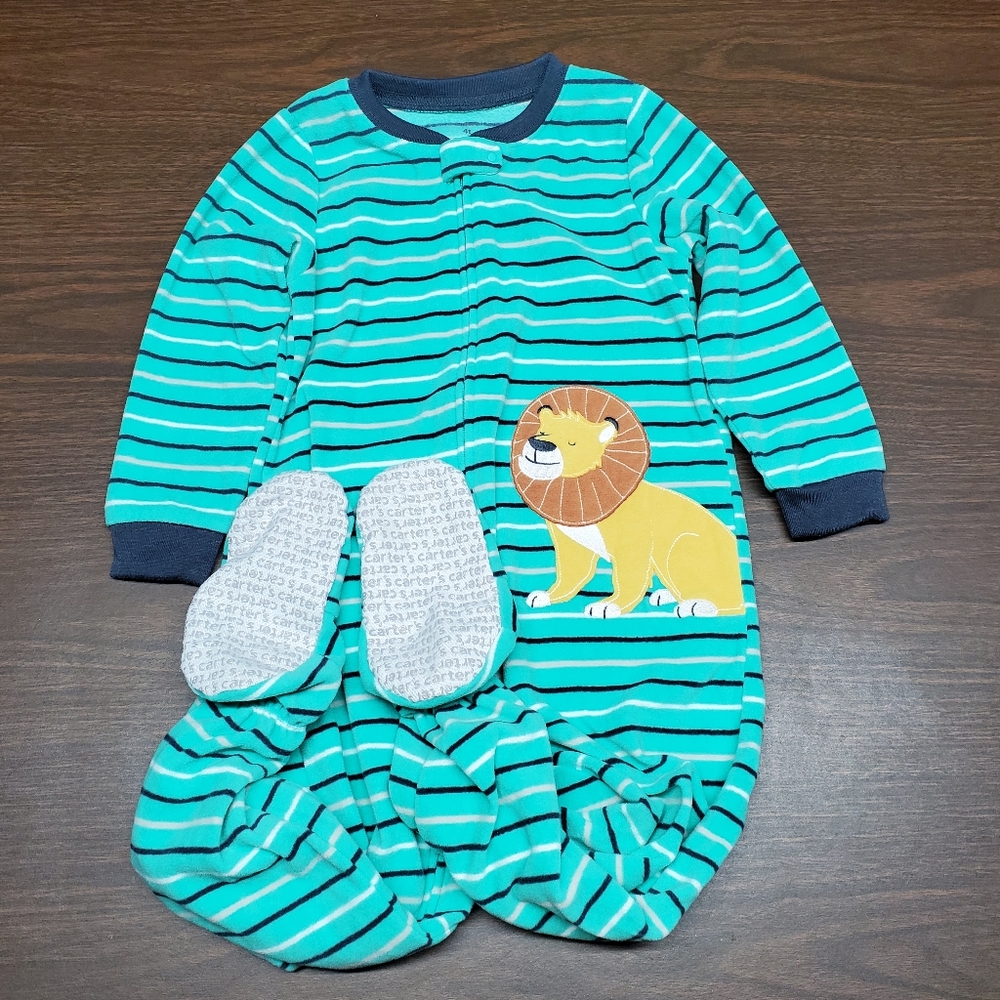 Lion footie pajamas